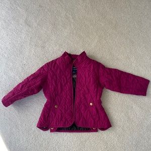 Maroon Lands’ End toddlers quilted jacket